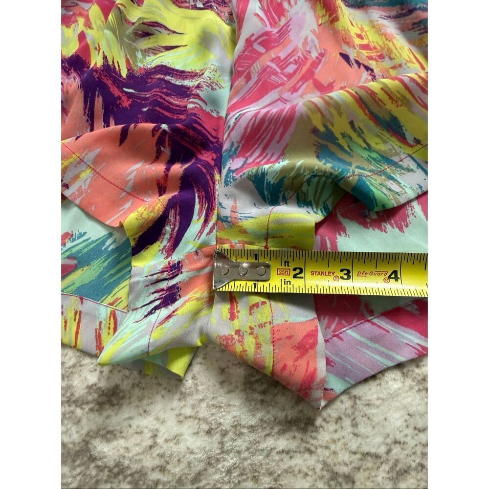 BCBGMaxazria Women's Thalia Printed V-Neck Sleeveless Romper Multicolor Medium - Picture 9 of 11